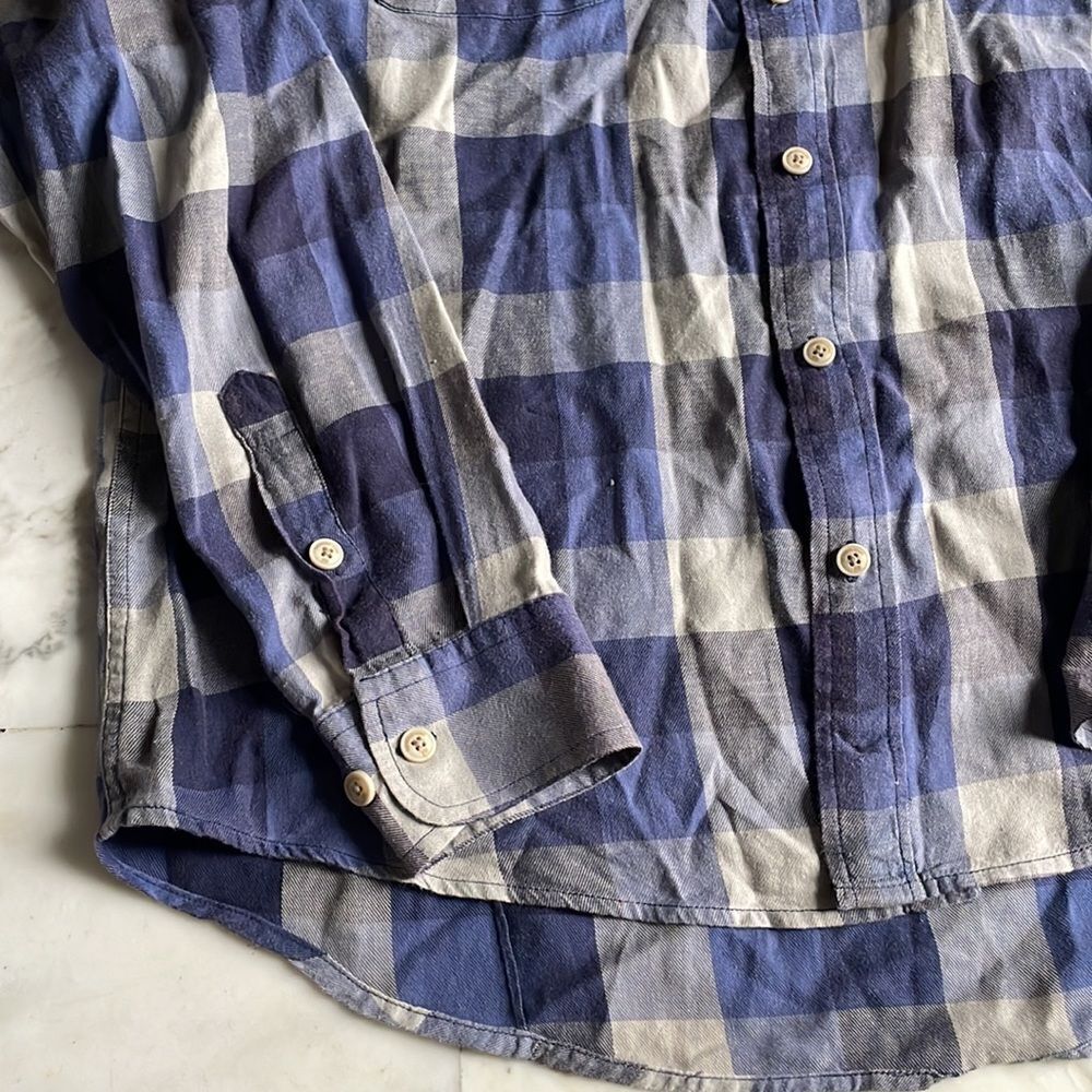 Normal Brand Blue & Gray Plaid Button Down - Picture 5 of 7